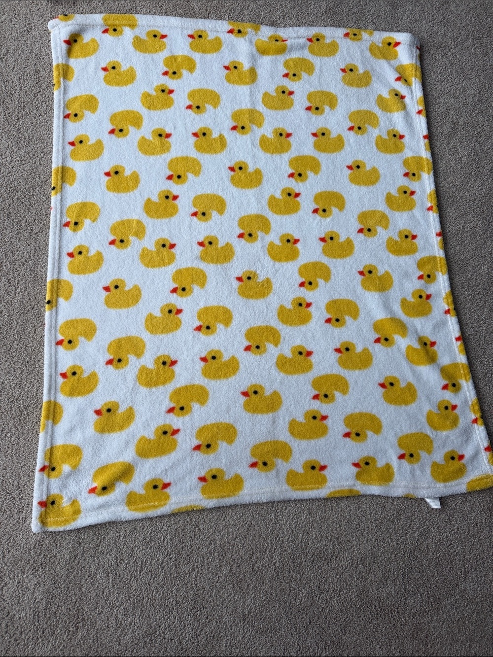 Cutie Pie Yellow Duck Fleece Baby Blanket